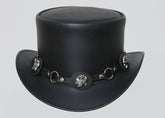Men's Real Leather Cowboy Top Hat
